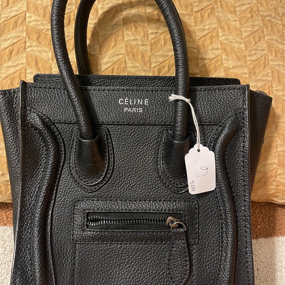 Black Pebbled Tote